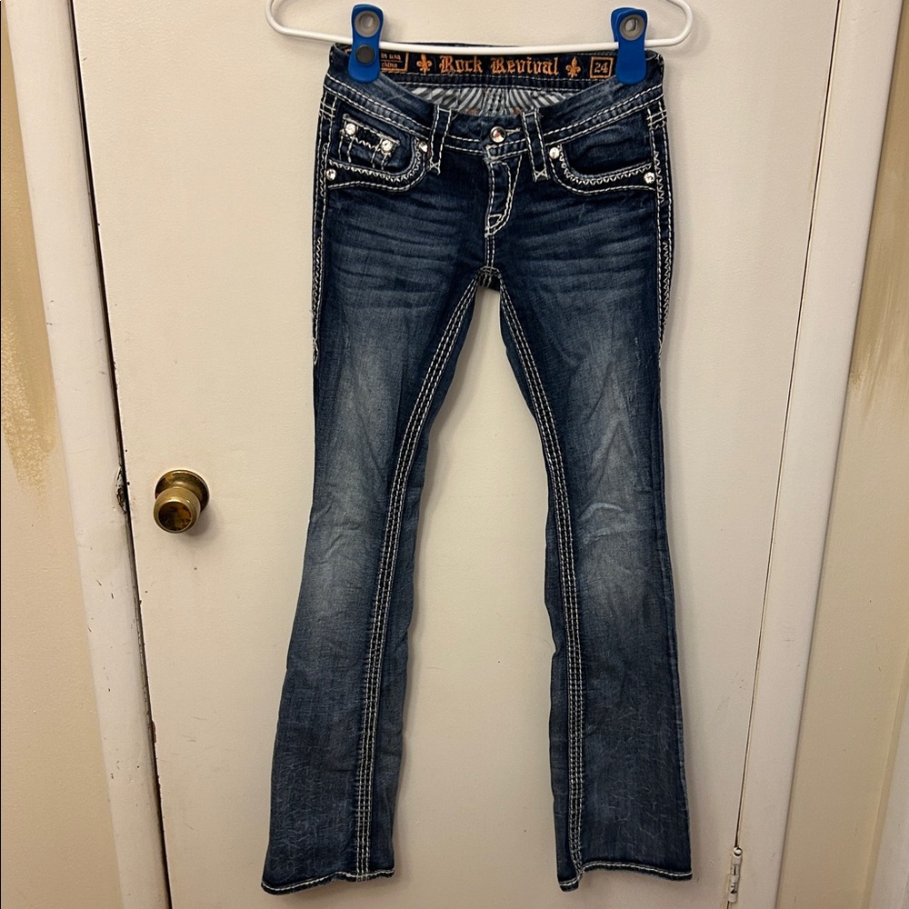 Rock Revival Embellished Jeans Size 24 - Picture 4 of 9